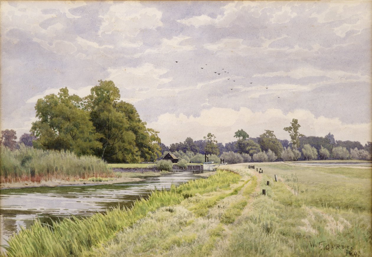 Az Ouse folyón, Hemingford Grey, 1904 alkotó: William Fraser Garden