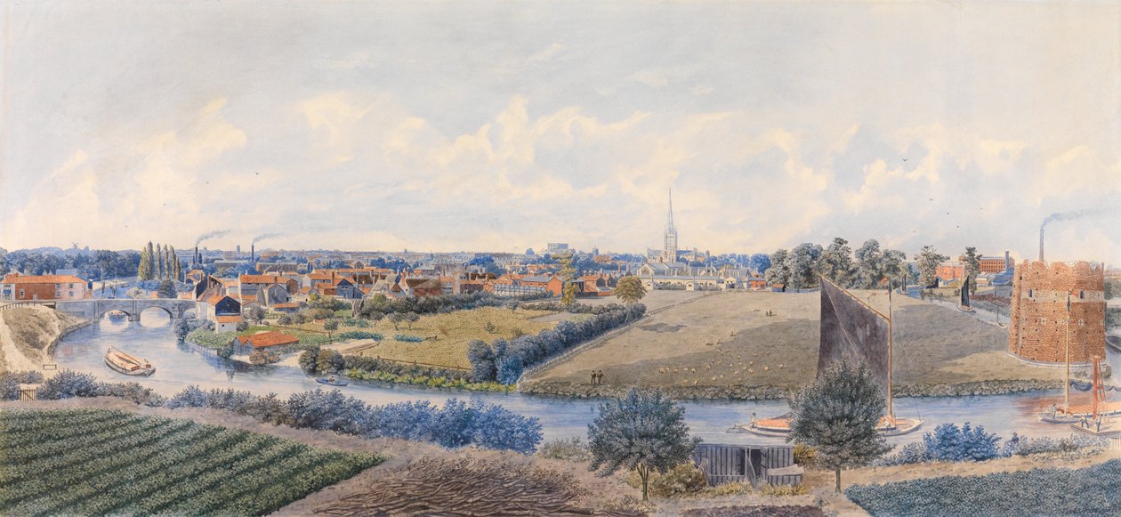 Norwich délkeleti nézete alkotó: William Frederick Austin