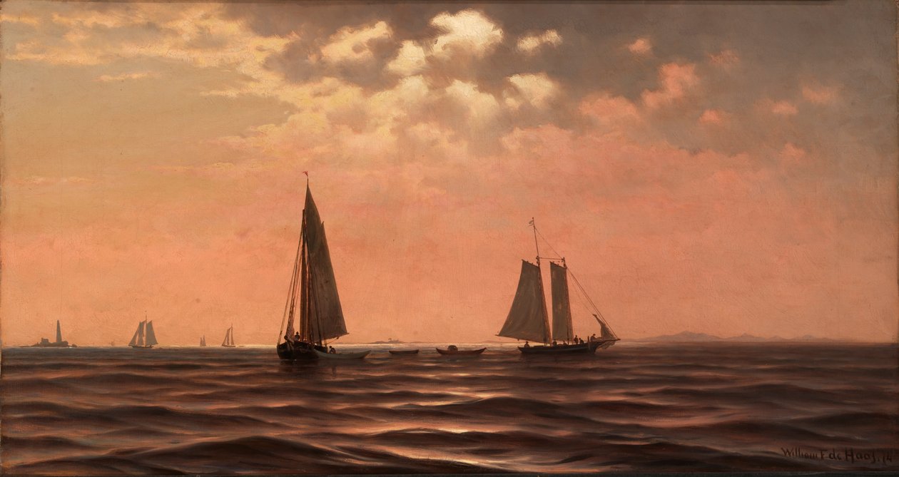Délután a Saco-öbölben, Maine partján, 1874. alkotó: William Frederick De Haas