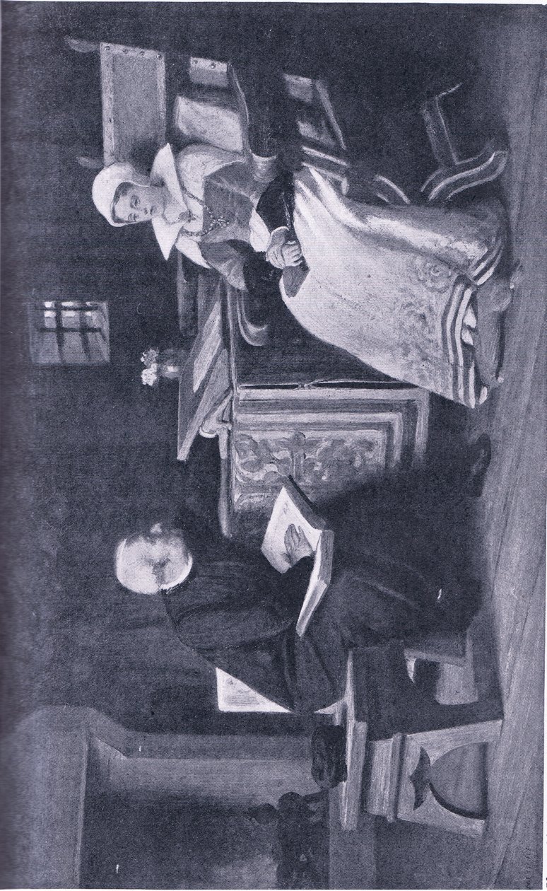 Lady Jane Gray a toronyban, illusztráció a világ legjobb könyveinek könyvtárából, 1940 körül alkotó: William Frederick Yeames