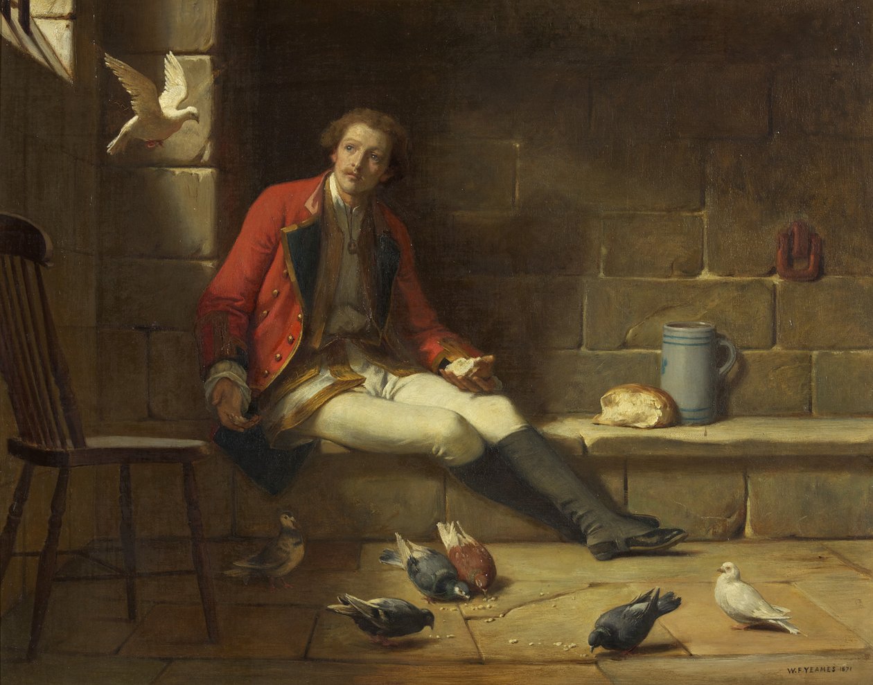 A fogoly és vendégei alkotó: William Frederick Yeames