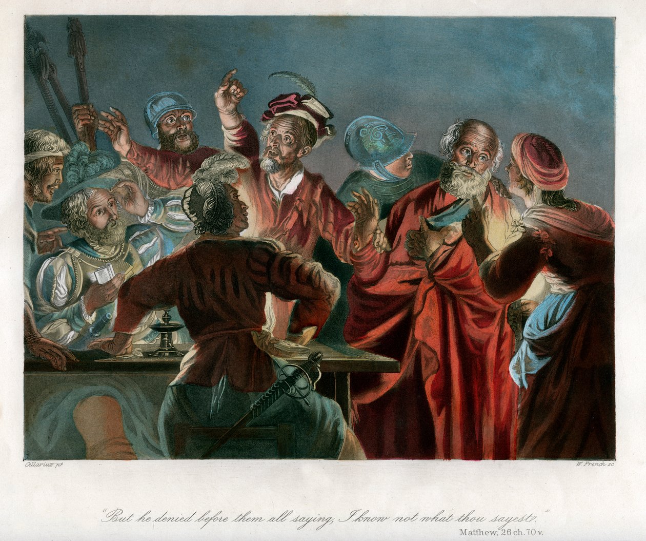 „De mindenki előtt tagadta, mondván: Nem tudom, mit mondasz”, 1850. alkotó: William French