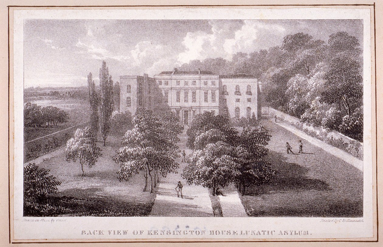 Kilátás a Kensington House Lunatic Asylumra, 1830 körül alkotó: William Gauci
