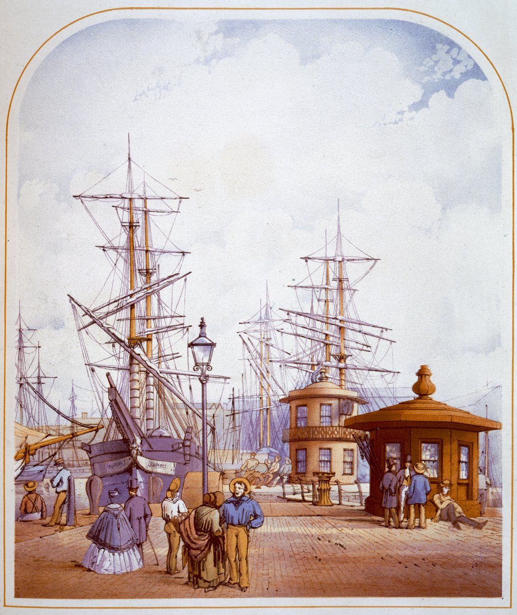 Waterloo Docks, Liverpool, 1864 alkotó: William Gawin Herdman