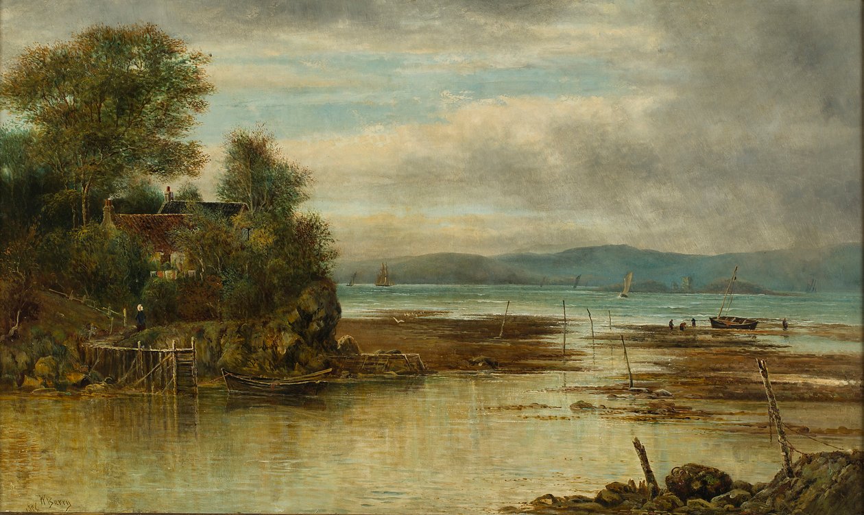 Cramond Ferry – Ahol a folyó egyesül a tengerrel (olaj, vászon) alkotó: William Gerard Barry