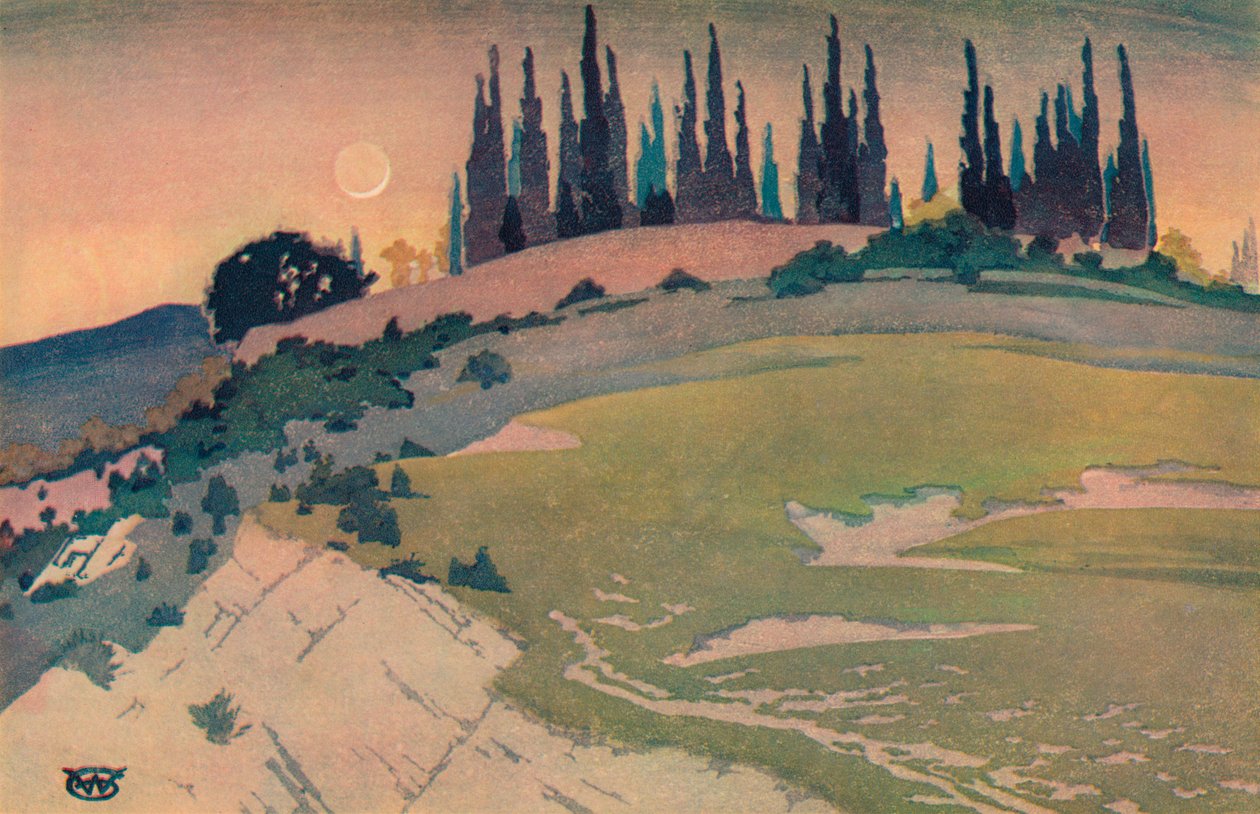 The Passing of the Crescent, Umbria, 1913, 1928 alkotó: William Giles
