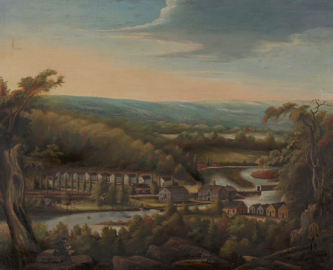 The Eli Whitney Gun Factory, verso: Blacksmith Shoeing Horse alkotó: William Giles Munson
