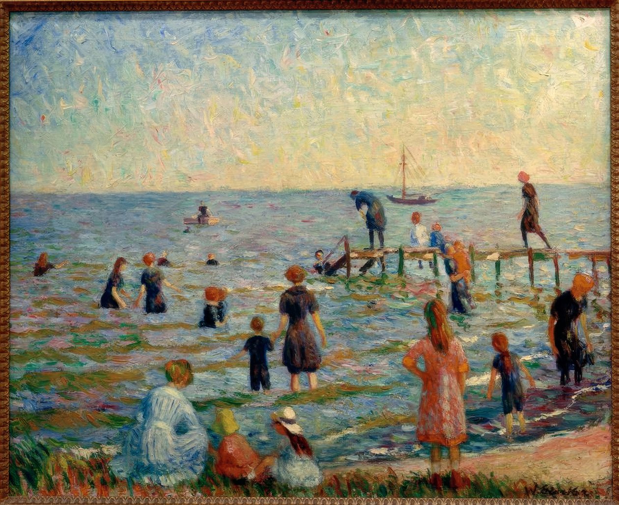 Baden Bellportban, Long Islanden alkotó: William Glackens