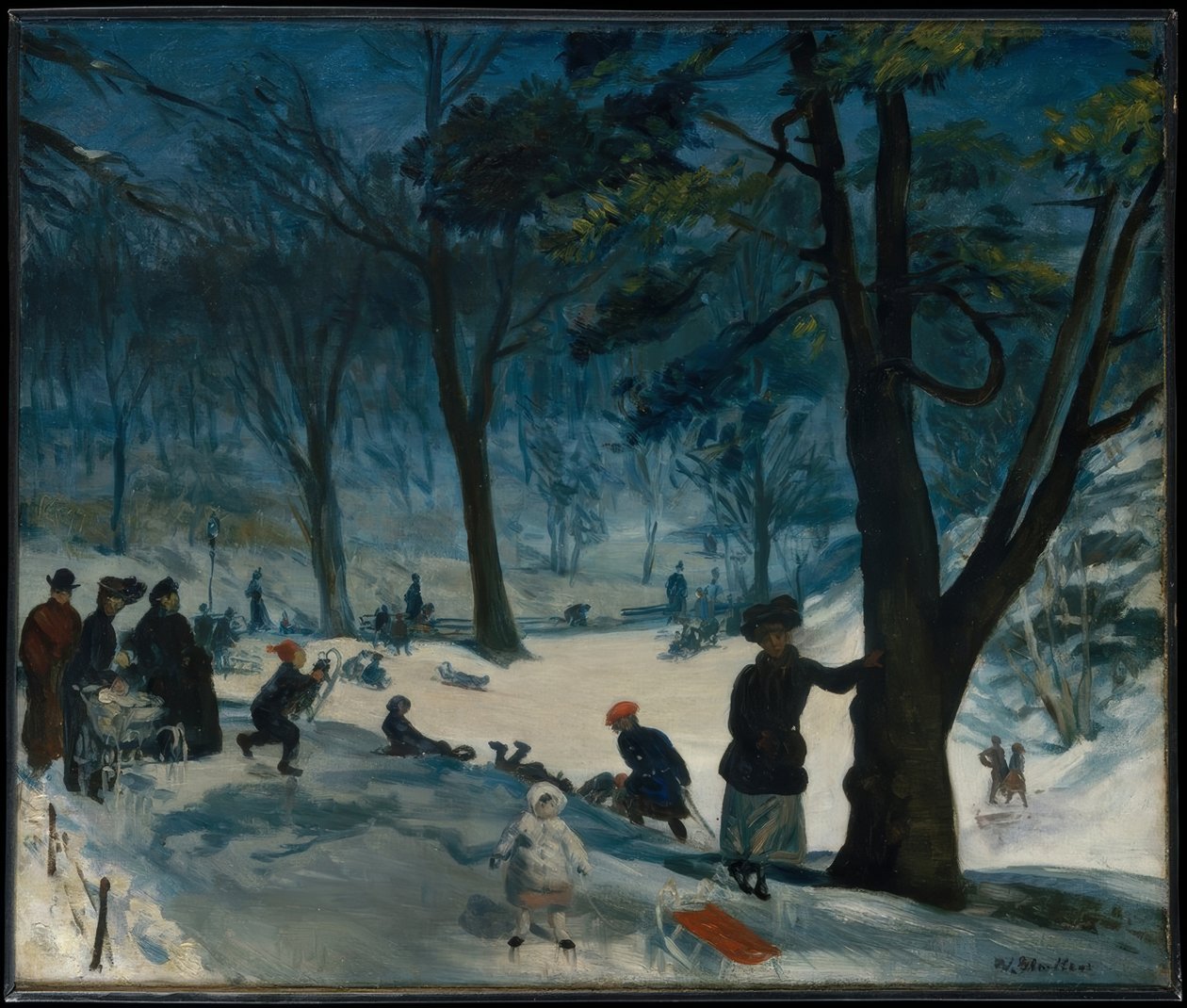 Central Park, tél alkotó: William Glackens