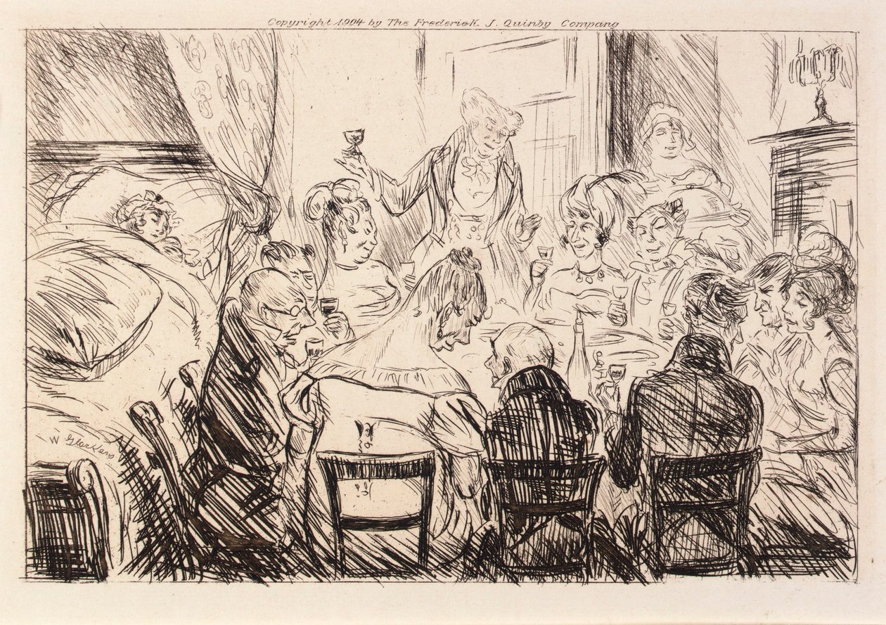Semmi más nem hallatszott, csak a tányérok és villák csattogása. alkotó: William Glackens
