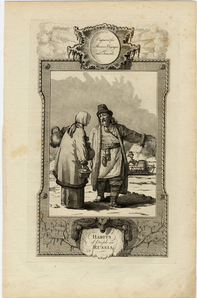 A moszkoviták szokásai, 1730 körül alkotó: William Grainger
