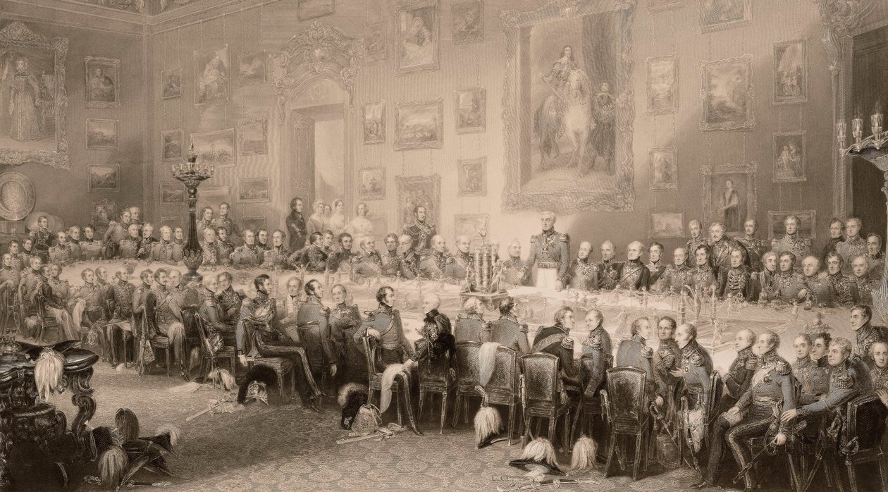 A Waterloo-i bankett az Aspley House-ban 1836. június 18-án. alkotó: William Greatbach