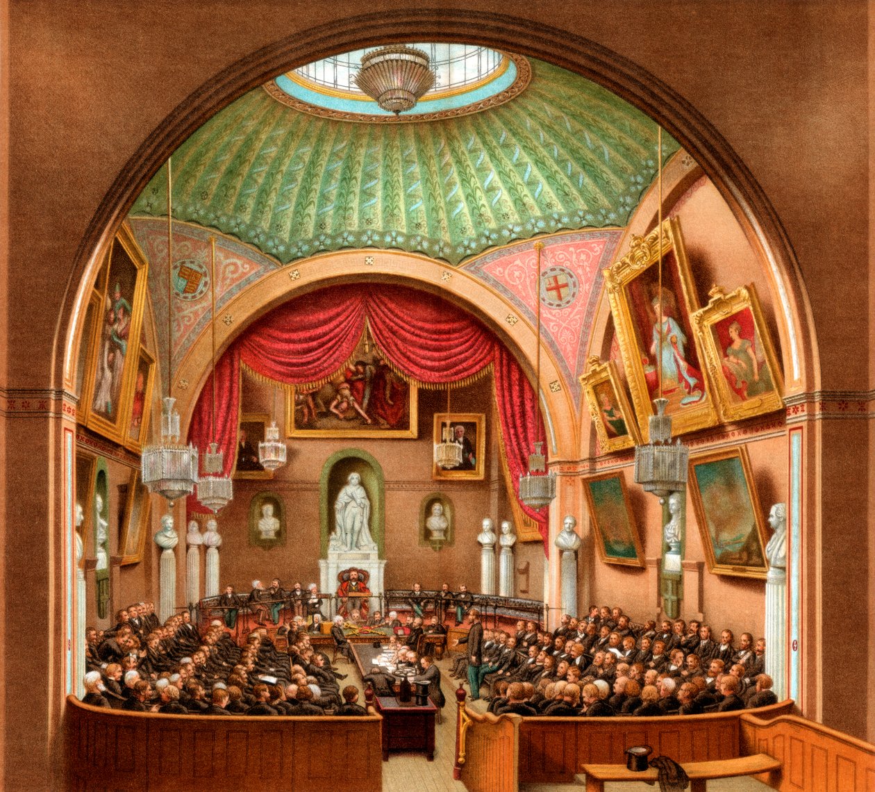 Tanácsterem, Guildhall, London City, 1886. alkotó: William Griggs