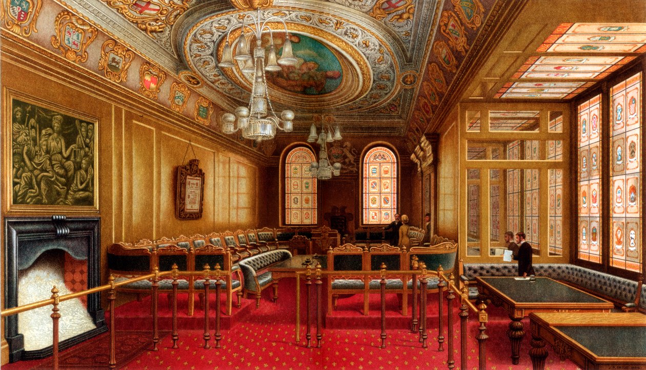The Aldermens Court Room, Guildhall, City of London, 1886. alkotó: William Griggs