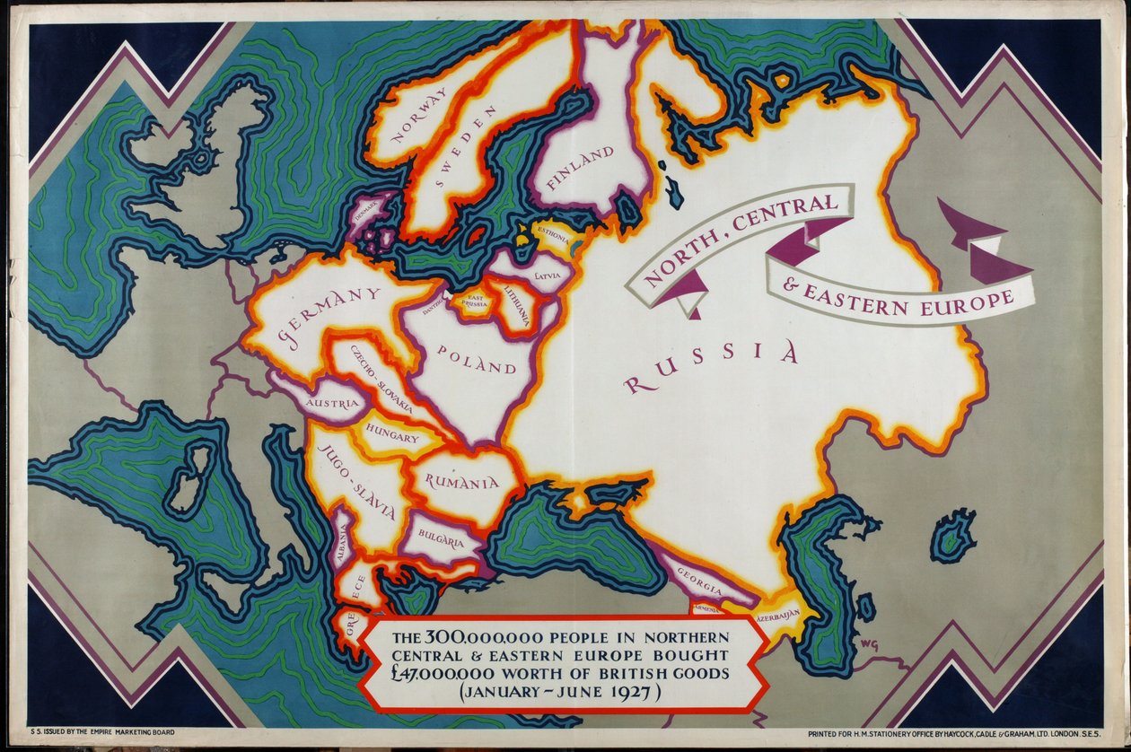 Észak-, Közép- és Kelet-Európa, a „Where Our Exports Go” sorozatból alkotó: William Grimmond
