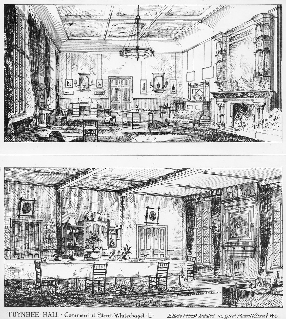 A Toynbee Hall belseje alkotó: William H Atkin-Berry