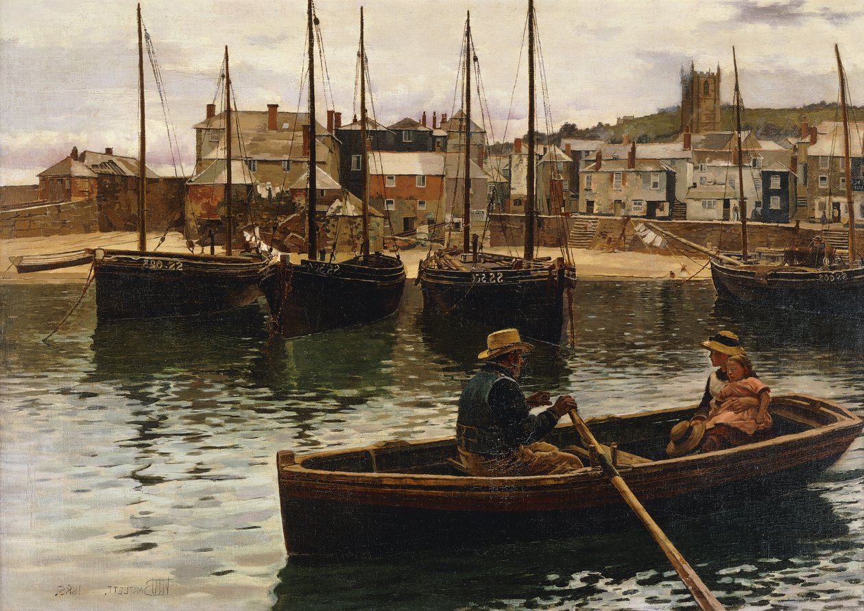 The Harbour, St.Ives, Cornwall, 1885 alkotó: William H. Bartlett