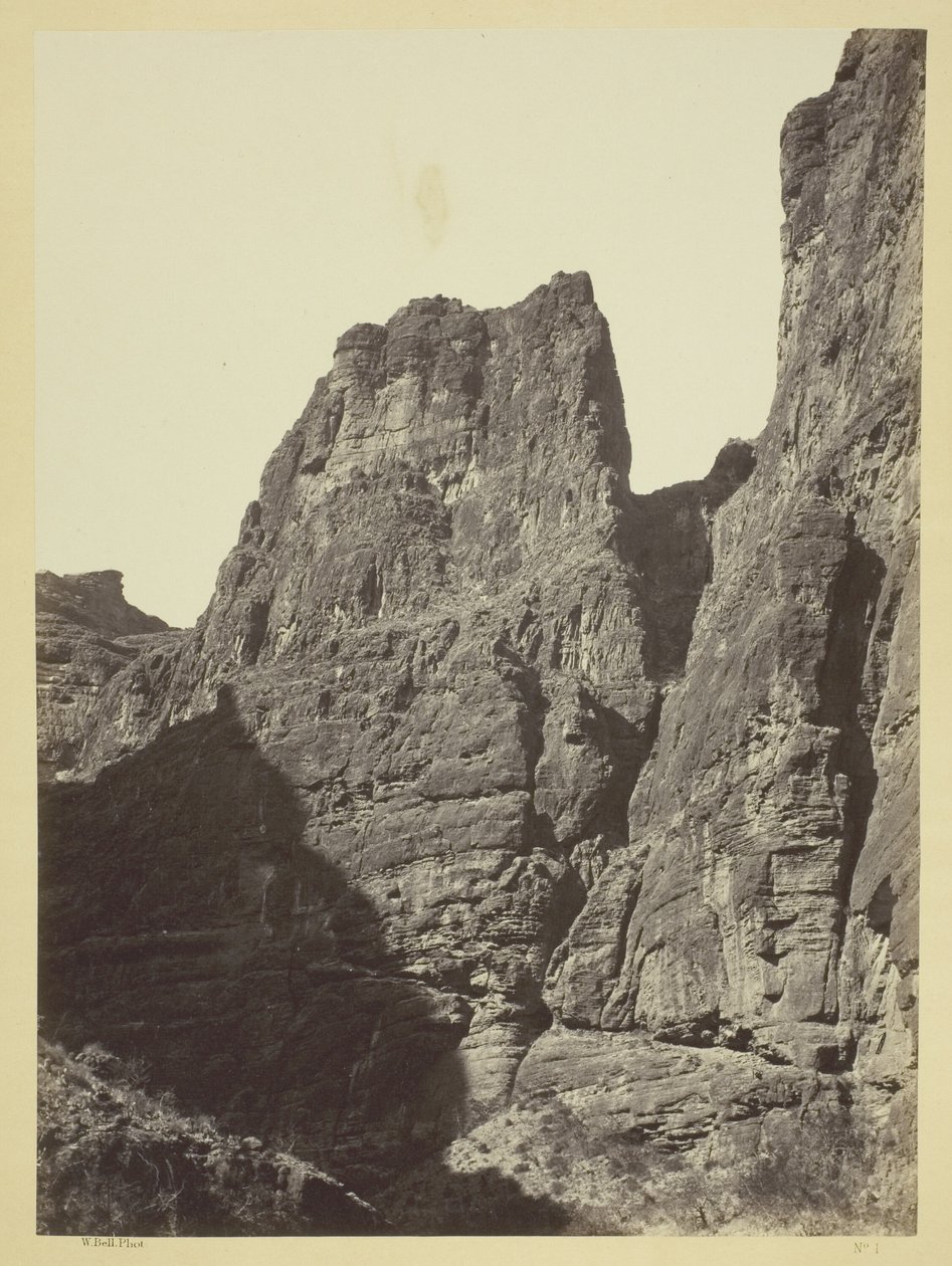 A Kanab Wash kanyonja, Colorado folyó, dél felé nézve alkotó: William H. Bell