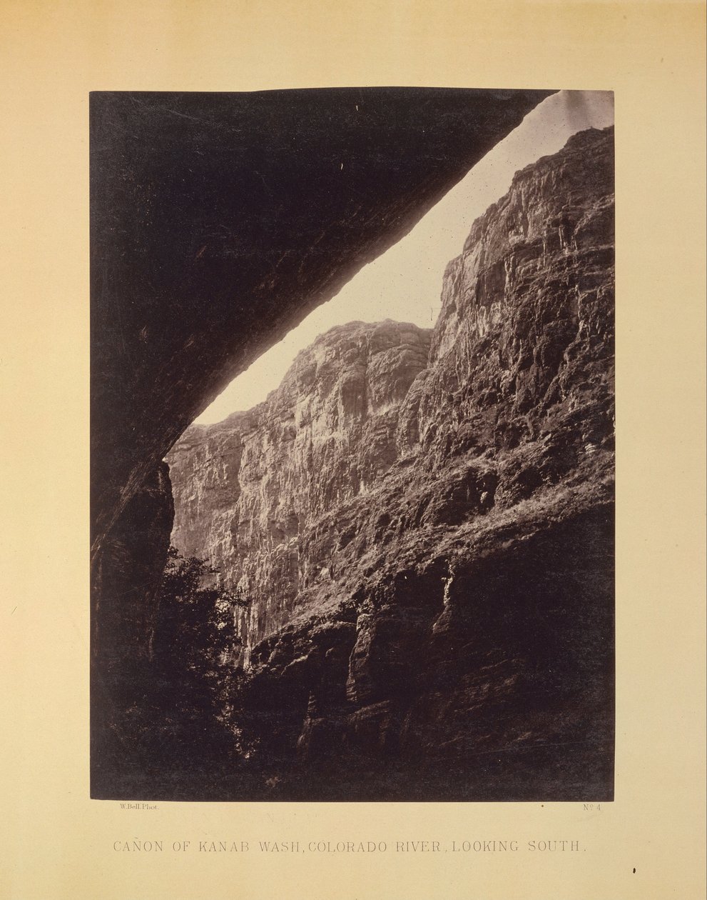Cañon, Kanab Wash, Colorado River, Dél felé néz alkotó: William H. Bell