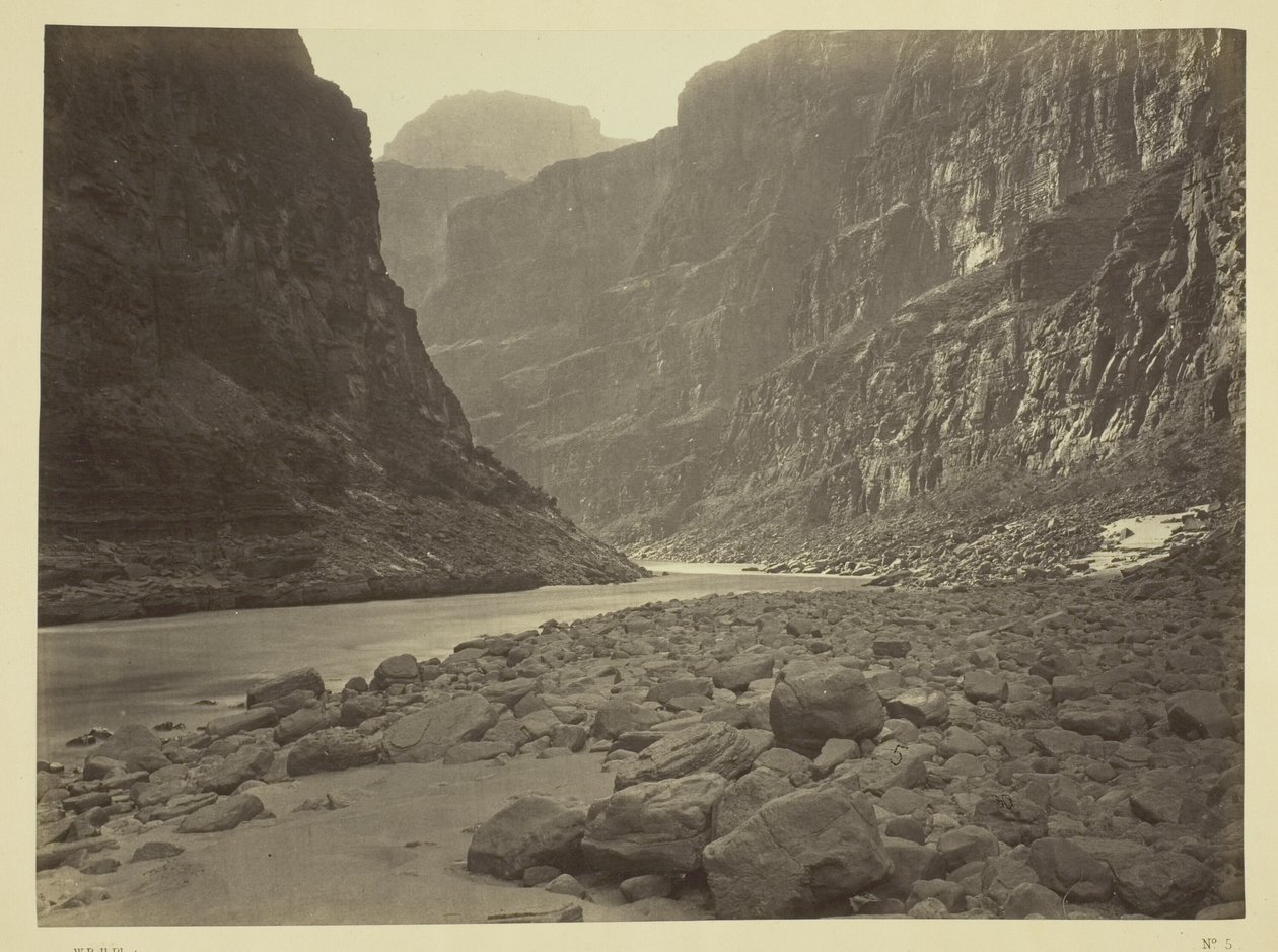 Colorado folyó, a Kanab Wash torkolata, nyugat felé nézve alkotó: William H. Bell