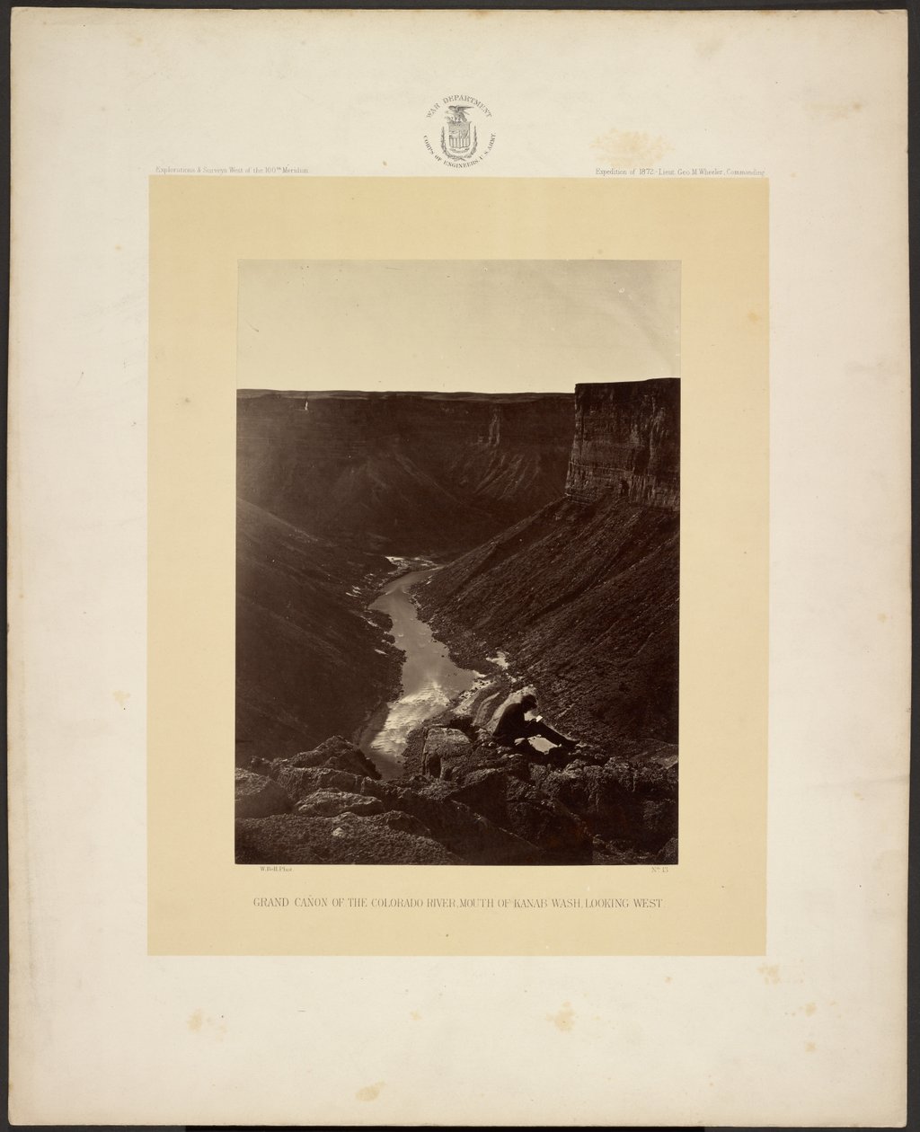 A Colorado folyó Grand Cañonja, a Kanab Wash torkolata, nyugatról nézve alkotó: William H. Bell
