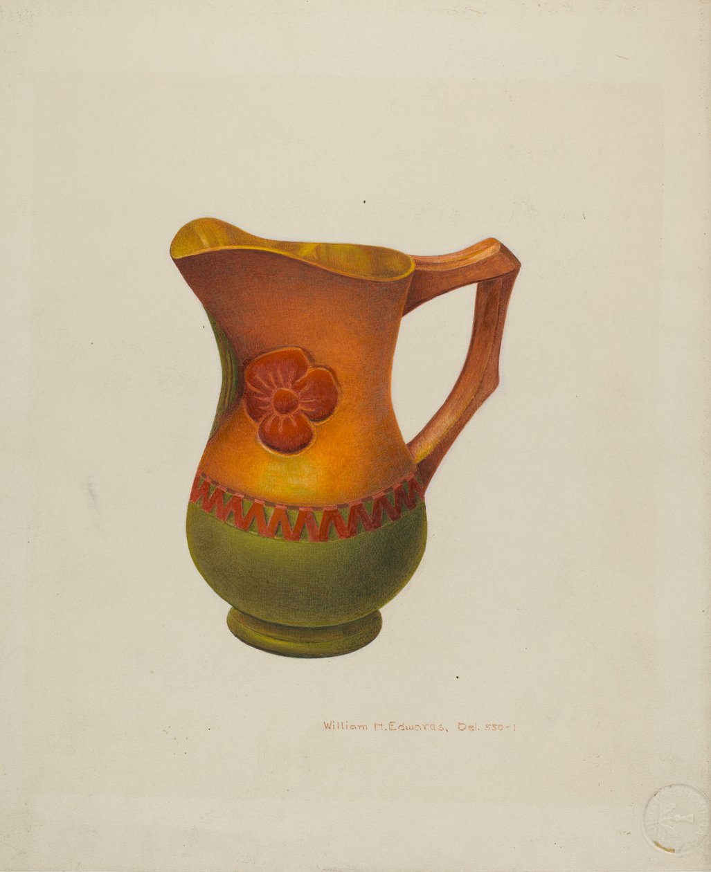 Faragott fakancsó, c. 1940. alkotó: William H Edwards