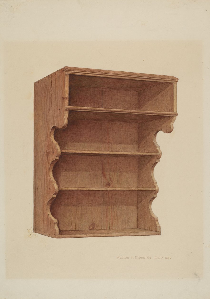 Függesztett polc, c. 1939. alkotó: William H Edwards