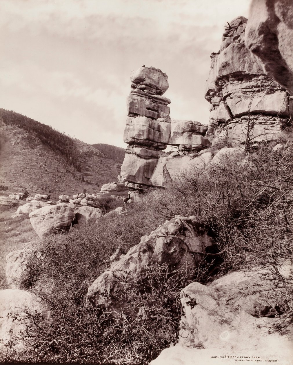 Pulpit Rock, Perry Park (1055) alkotó: William H. Jackson