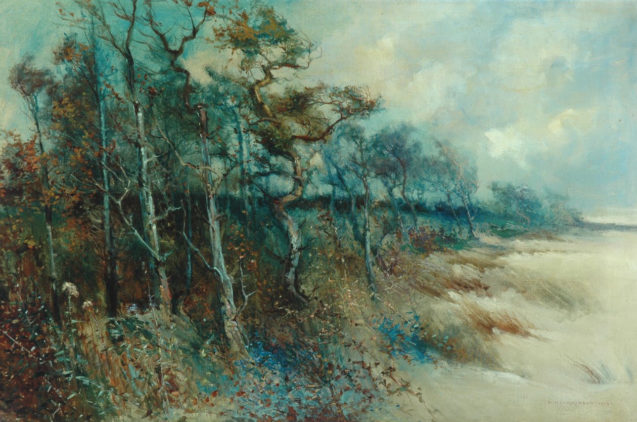 Fák homokos tájon, Heysham, 1915 alkotó: William H. Parkinson