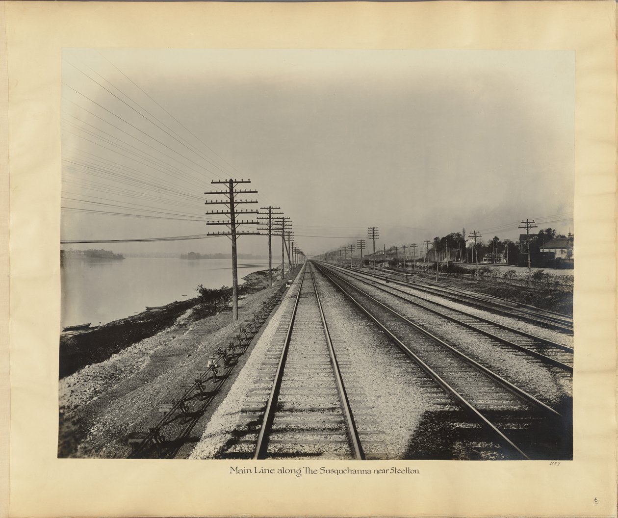 Main Line a Susquehanna mentén Steelton közelében alkotó: William H. Rau