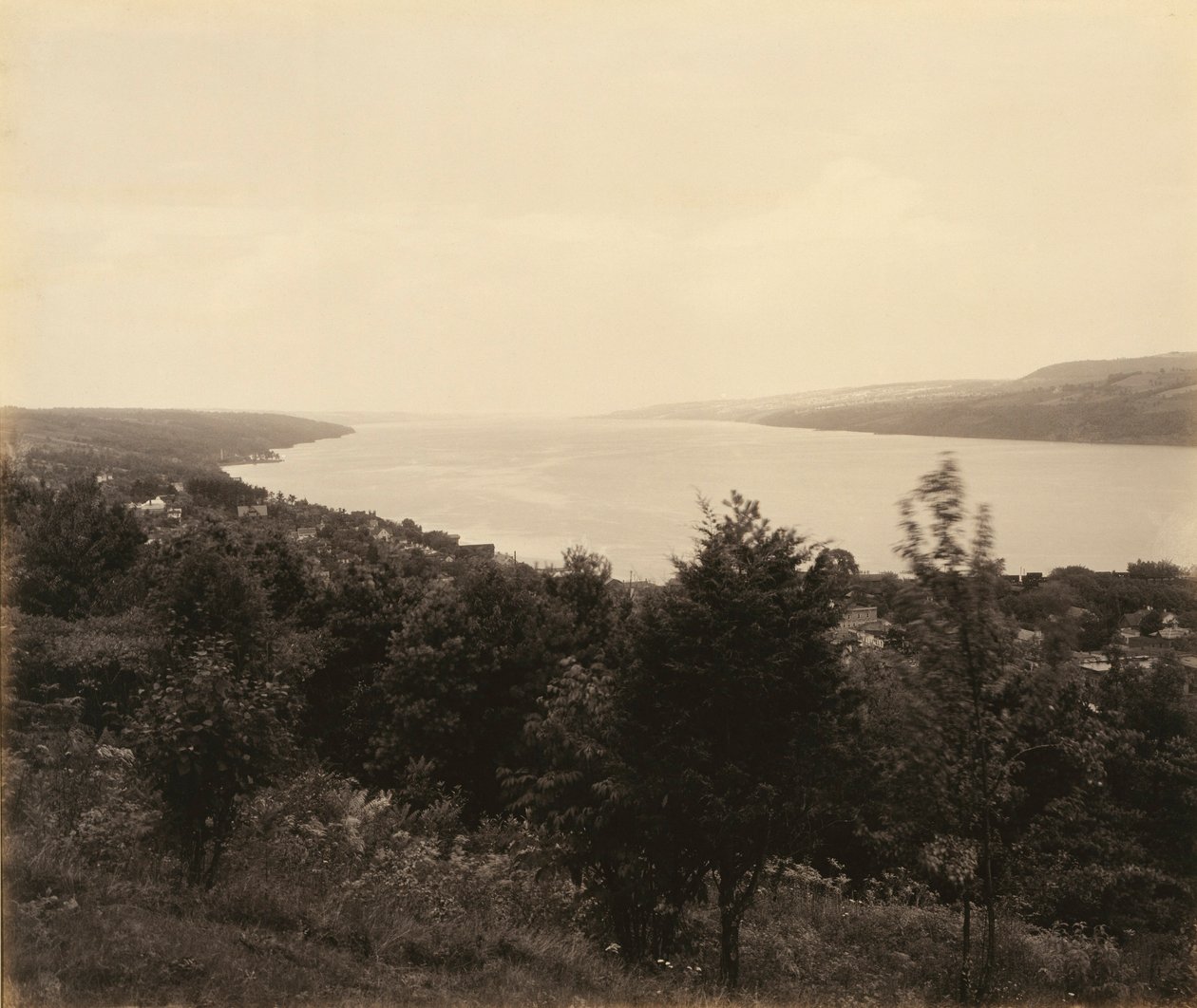 Seneca Lake és Watkins Glen, a Lehigh Valley Railroad részére alkotó: William H. Rau