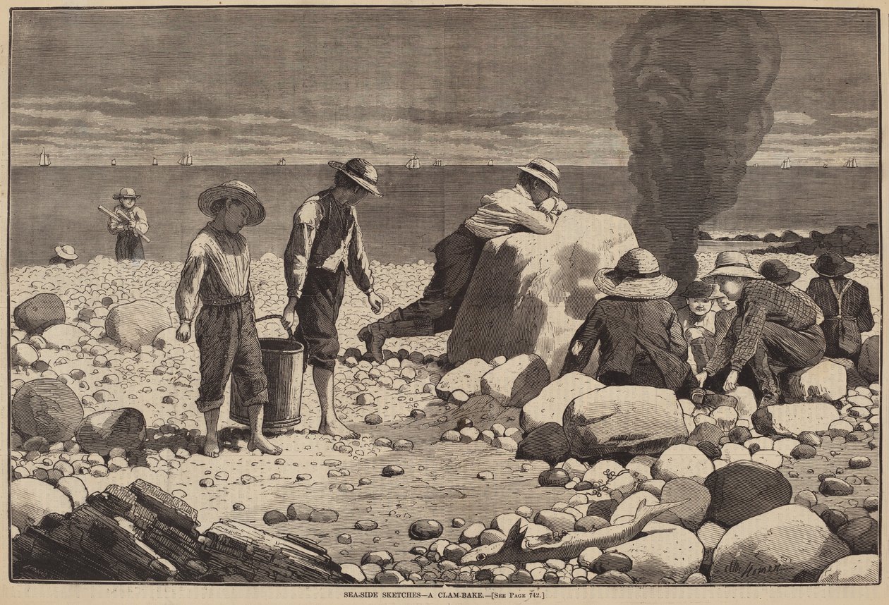 Tengerparti vázlatok – Kagylósütés alkotó: William H. Redding after Winslow Homer