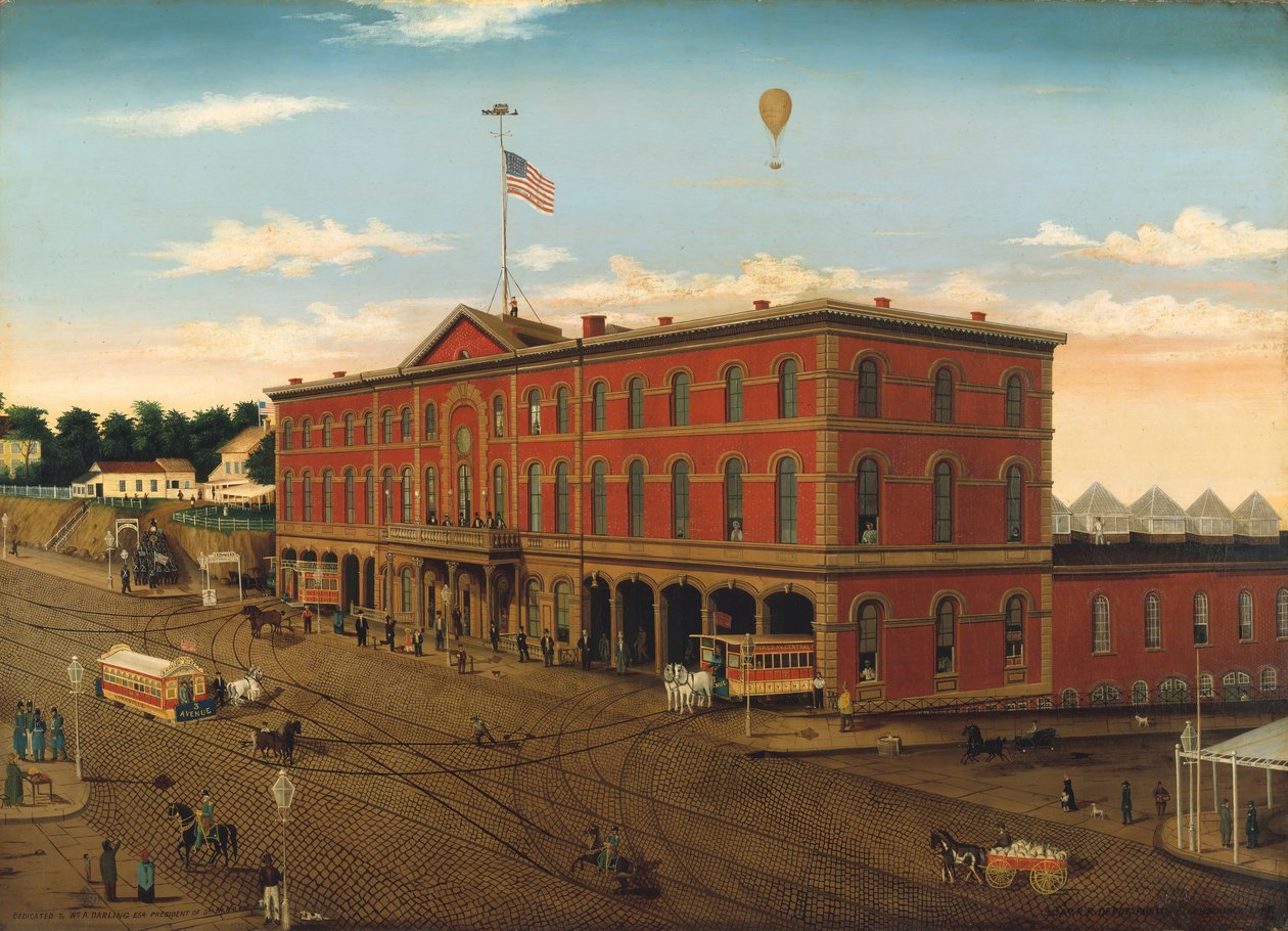 A Third Avenue Railroad Depot, kb. 1859-60. alkotó: William H Schenck