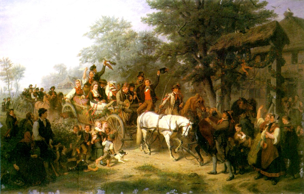 Egy falusi esküvő, 1859 alkotó: William Hahn