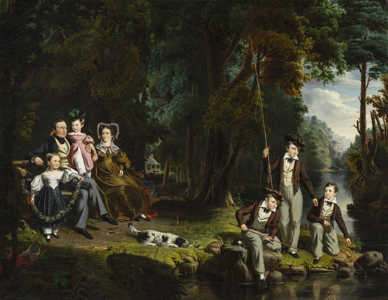 Alexander Masterton és felesége és gyermekei, 1834 alkotó: William Hamilton