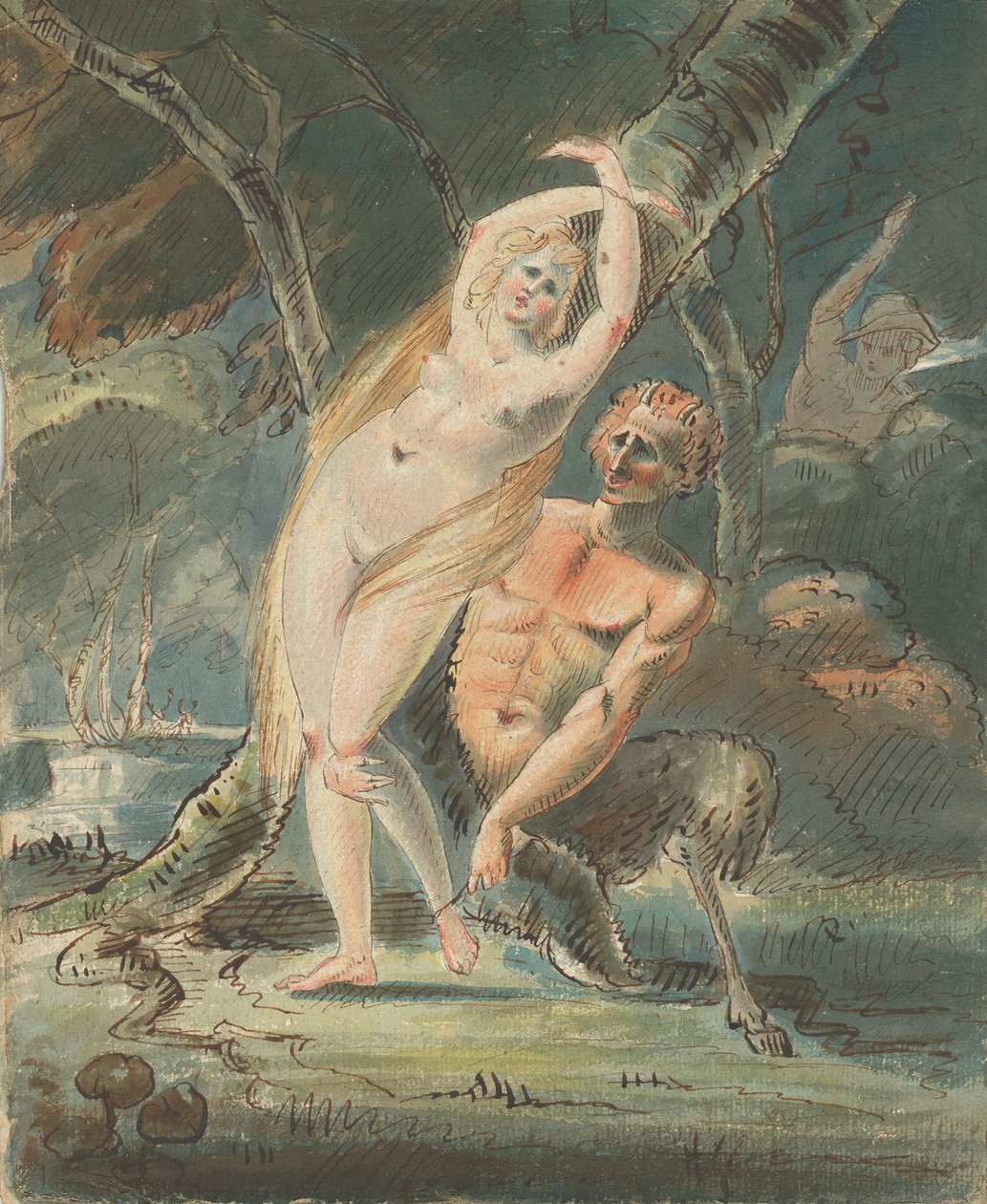Amymone egy léha szatírral, 1770-80. alkotó: William Hamilton