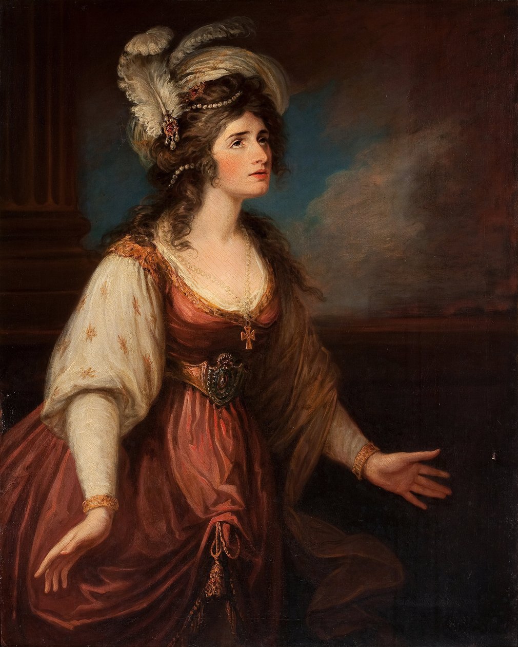 Sarah Siddons (1755-1831) és Zara portréja, Hamilton, William (1751-1801). Olaj, vászon, kb 1784. Mérete: 127x101,6 cm. Magángyűjtemény alkotó: William Hamilton
