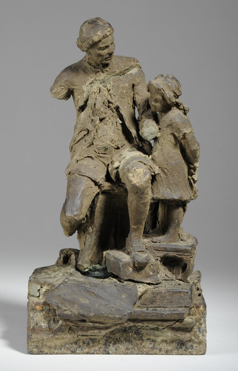Makett Joshua Reynoldsnak a gyerekkel (gyurma) alkotó: William Hamo Thornycroft