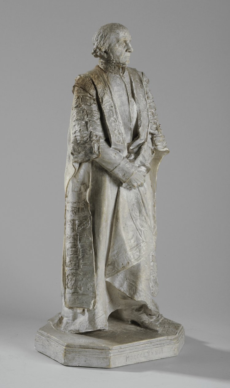 Maquette William Ewart Gladstone szobrához a The Stranden, Londonban, 1905 körül (gipsz) (lásd még: 876153) alkotó: William Hamo Thornycroft