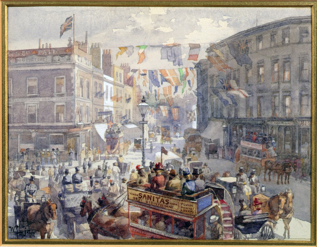 Jubileumi évforduló, Kensington High Street, London, 1901 alkotó: William Harding Collingwood Smith
