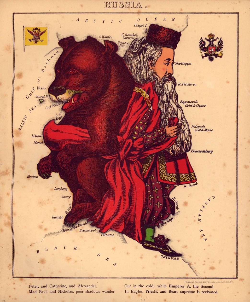 Földrajzi móka - különböző országok humoros vázlatai, bevezetéssel és leíró sorokkal LOC 84675540-17 alkotó: William Harvey