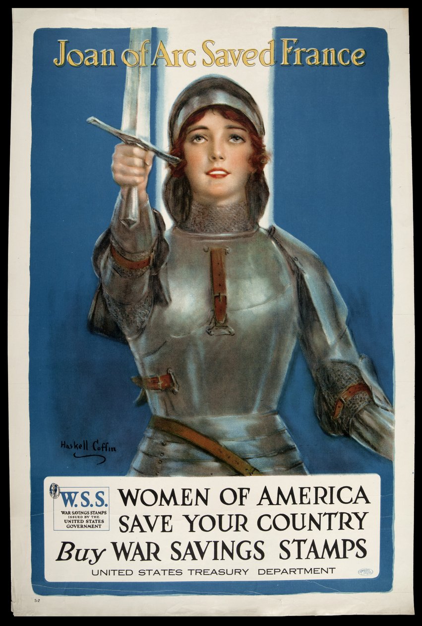 Jeanne of Arc megmentette Franciaországot, 1918 körül alkotó: William Haskell Coffin