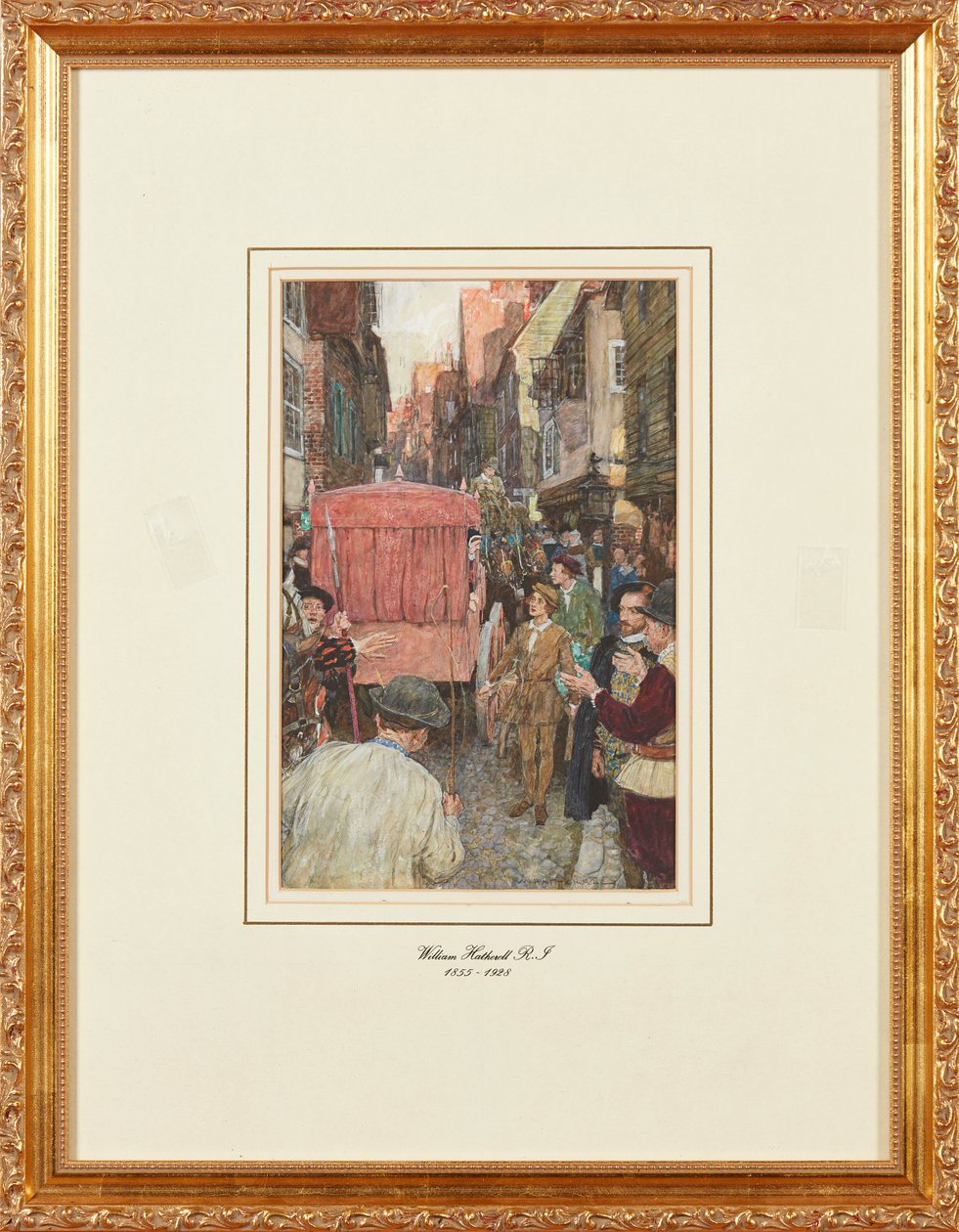 Erzsébet-kori forgalmi dugó (ceruza és akvarell) alkotó: William Hatherell