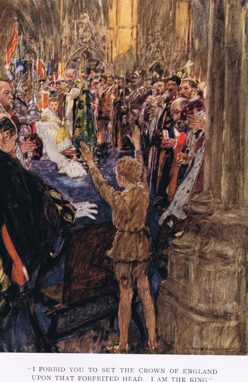 "Megtiltom, hogy Anglia koronáját erre az elveszett fejre helyezd" alkotó: William Hatherell