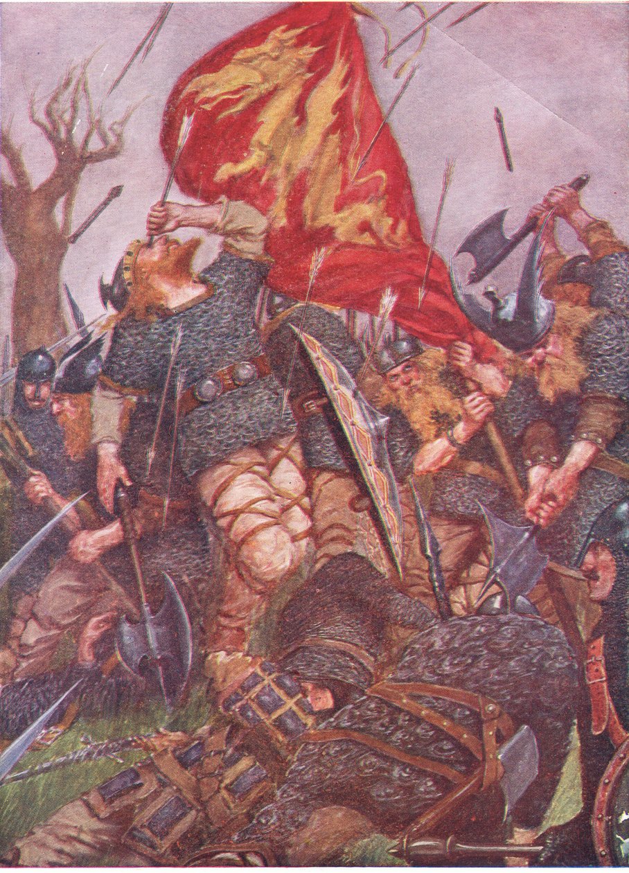 Az egyik égből hulló nyél átszúrta a jobb szemét alkotó: William Hatherell
