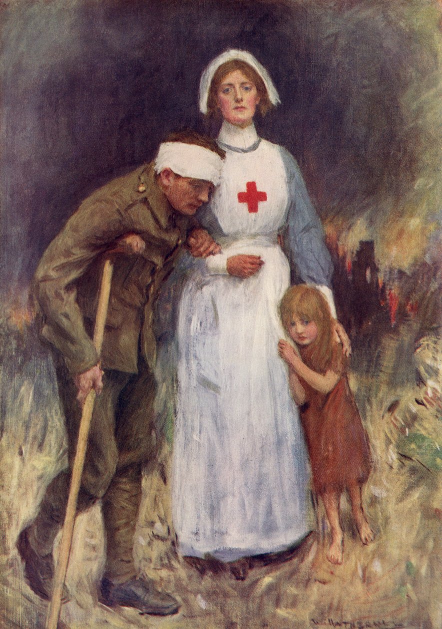 Vöröskeresztes nővér az első világháborúban alkotó: William Hatherell