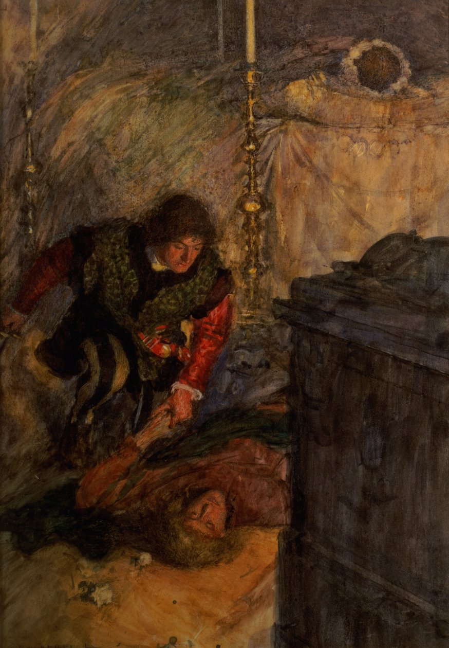 Rómeó és Júlia, V. felvonás 4. jelenet (akvarell papíron) alkotó: William Hatherell