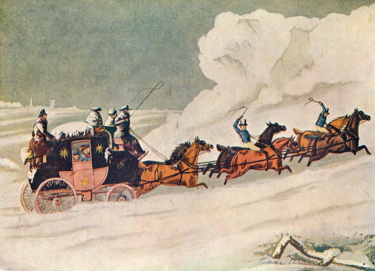 A Devonport Mail Amesbury közelében, 1907 alkotó: William Havell