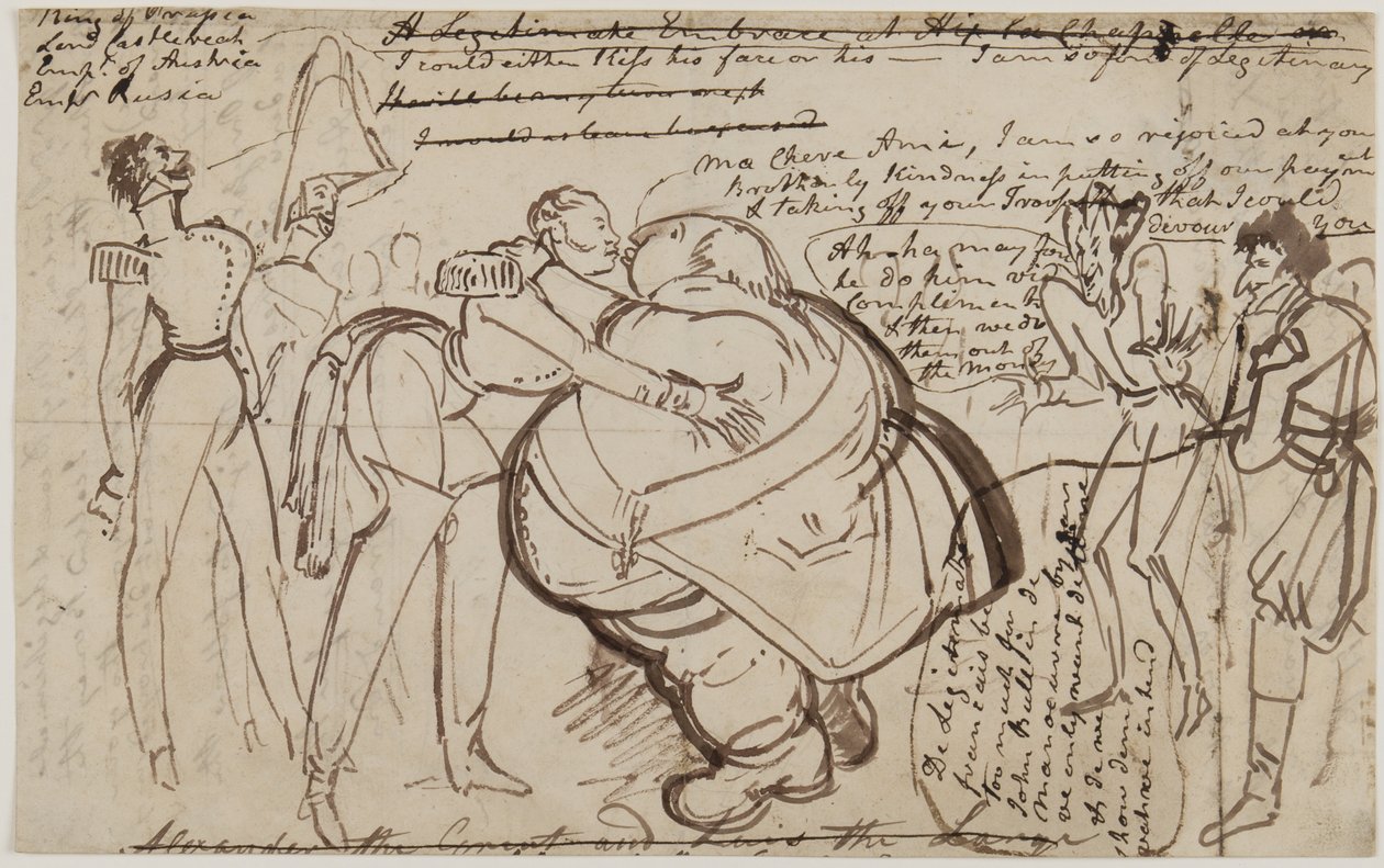 Egy csók a kongresszuson, 1818 alkotó: William Heath