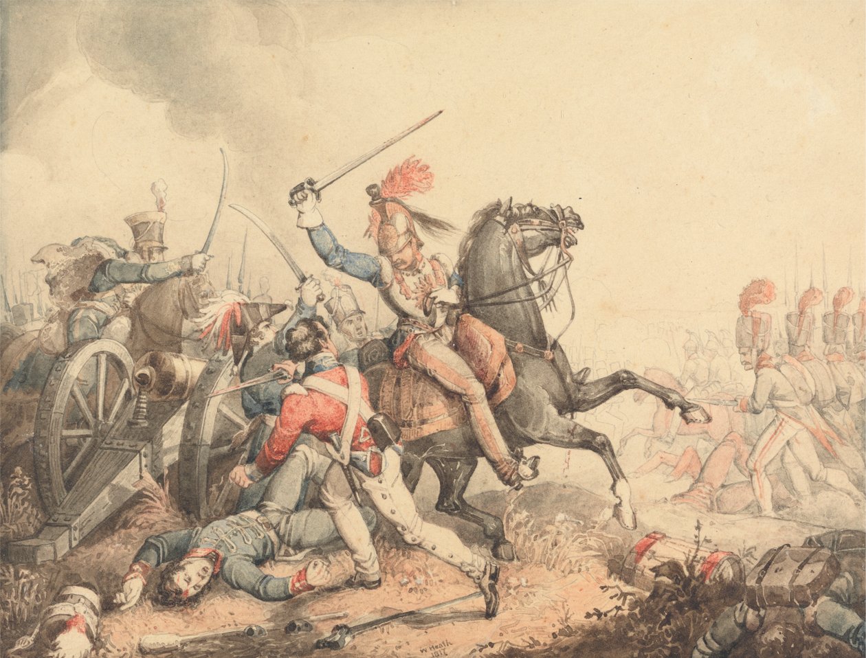 Egy epizód a Waterloo-i csatában alkotó: William Heath